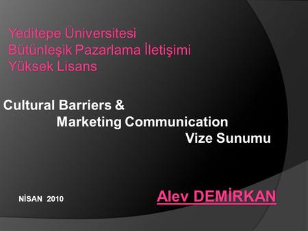 Yeditepe Üniversitesi Bütünleşik Pazarlama İletişimi Yüksek Lisans