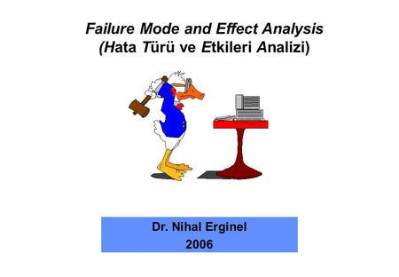 Failure Mode and Effect Analysis (Hata Türü ve Etkileri Analizi)