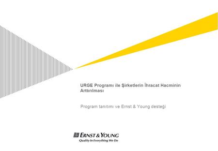 URGE Programı ile Şirketlerin İhracat Hacminin Arttırılması Program tanıtımı ve Ernst & Young desteği.