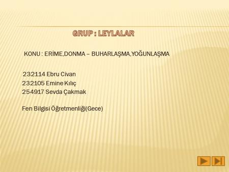 Ebru Civan GRUP : LEYLALAR
