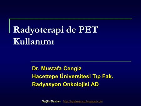Radyoterapi de PET Kullanımı
