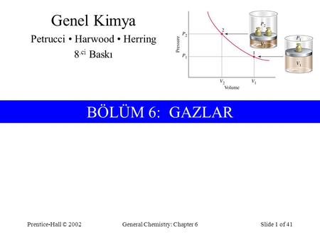 Genel Kimya BÖLÜM 6: GAZLAR Petrucci • Harwood • Herring 8.ci Baskı