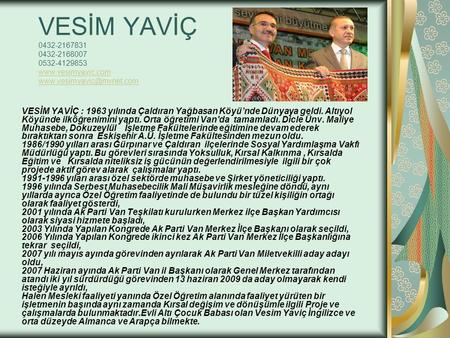 VESİM YAVİÇ www. vesimyavic