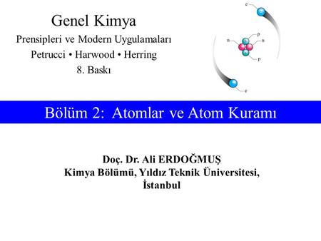 Kimya Bölümü, Yıldız Teknik Üniversitesi,