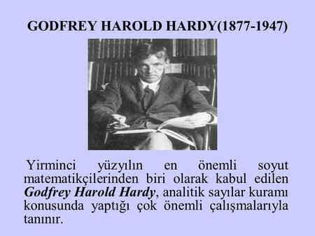 GODFREY HAROLD HARDY( )