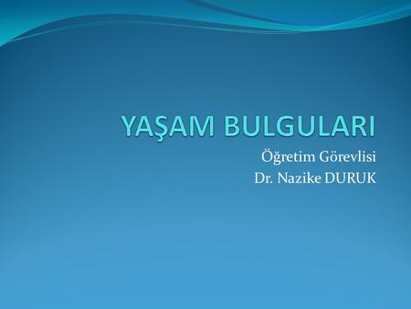 Öğretim Görevlisi Dr. Nazike DURUK