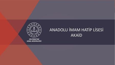 ANADOLU İMAM HATİP LİSESİ