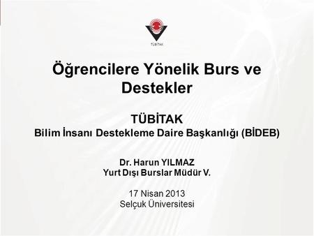 Yurt Dışı Burslar Müdür V.