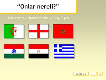 Countries ● Nationalities ● Languages