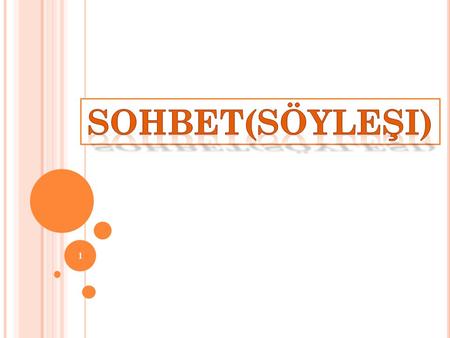 Sohbet(Söyleşi).