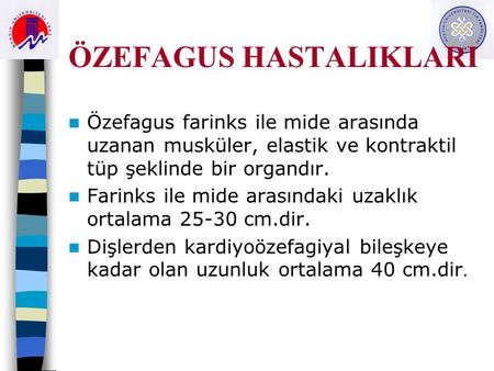 ÖZEFAGUS HASTALIKLARI