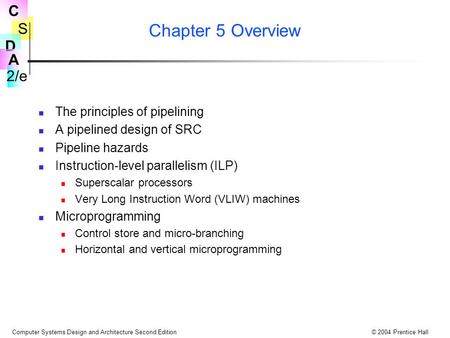 Chapter 5 Overview The principles of pipelining