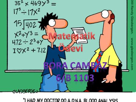 Matematik Ödevi Bora cambaz 6/b 1103.
