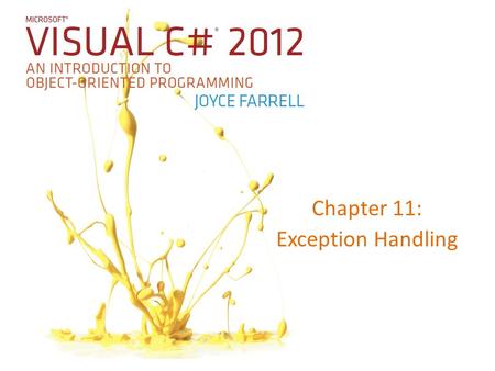 Chapter 11: Exception Handling