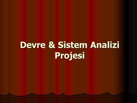 Devre & Sistem Analizi Projesi