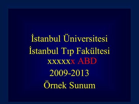 istanbul universitesi kardiyoloji enstitusu ppt indir