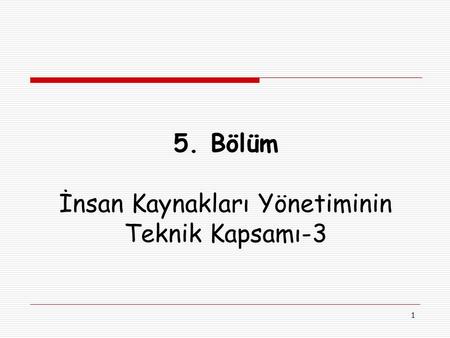 İnsan Kaynakları Yönetiminin