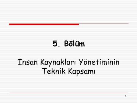 İnsan Kaynakları Yönetiminin