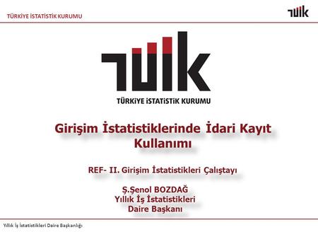 Girişim İstatistiklerinde İdari Kayıt Kullanımı