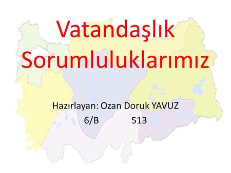 Vatandaşlık Sorumluluklarımız