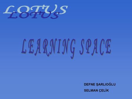 DEFNE ŞARLIOĞLU SELMAN ÇELİK. DEMO COURSE LEARNİNGSPACE 5.0 PROGRAMI LEARNINGSPACE ÜÇ BİLEŞENLİ BİR PROGRAMDIR... Learningspace 5.0 sunucu yazılımı.