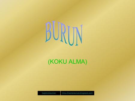 BURUN (KOKU ALMA) Sağlık Slaytları http://hastaneciyiz.blogspot.com.