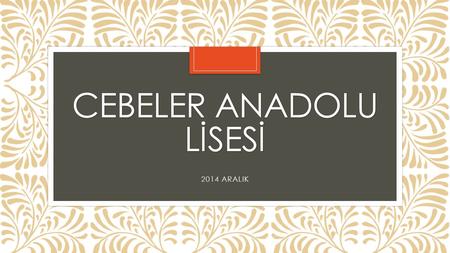 CEBELER ANADOLU LİSESİ