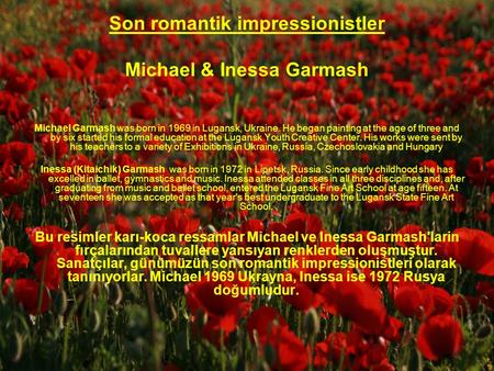 Son romantik impressionistler Michael & Inessa Garmash