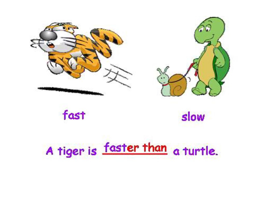 Slow comparative. Fast Slow дети задания английский. Fast Slow. Comparative adjectives Slow. Comparative degrees в картинках для детей.