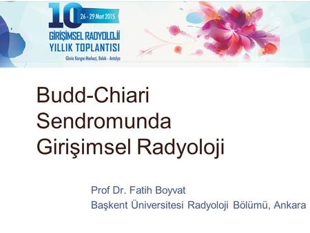 Budd-Chiari Sendromunda Girişimsel Radyoloji