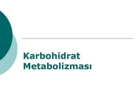 Karbohidrat Metabolizması