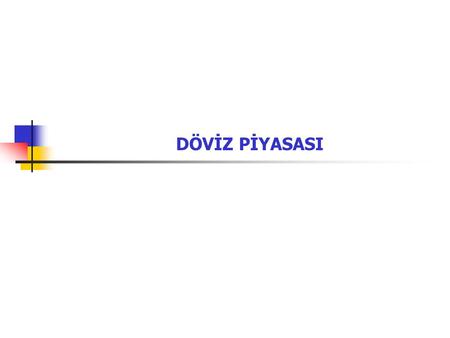 DÖVİZ PİYASASI.