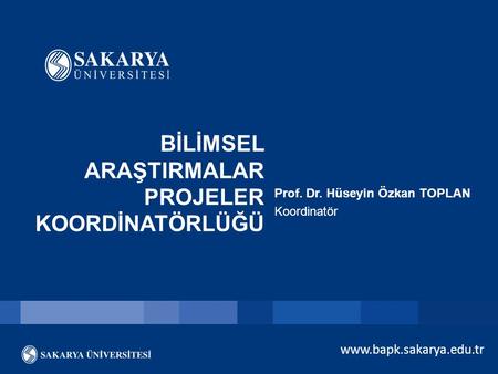 BİLİMSEL ARAŞTIRMALAR PROJELER KOORDİNATÖRLÜĞÜ