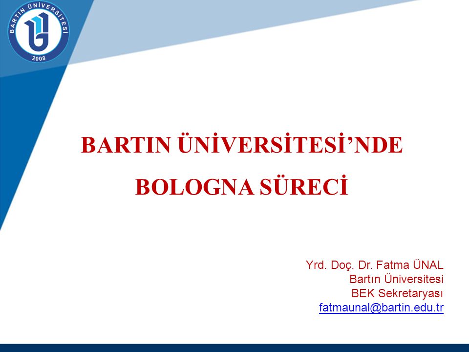 bartin universitesi nde bologna sureci ppt indir