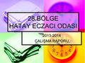 28.BÖLGE HATAY ECZACI ODASI 2013-2014 ÇALIŞMA RAPORU.