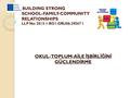 BUILDING STRONG SCHOOL-FAMILY-COMMUNITY RELATIONSHIPS LLP No: 2013-1-RO1-GRU06-29567 1 OKUL-TOPLUM-A İ LE İ ŞB İ RL İĞİ N İ GÜÇLEND İ RME.