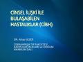 CİNSEL İLİŞKİ İLE BULAŞABİLEN HASTALIKLAR (CİBH)