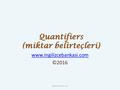 Quantifiers (miktar belirteçleri)