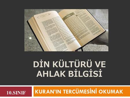 dİn kültürü ve ahlak bİlgİsİ