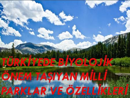 GİRİŞGİRİŞ İ Ç İ NDEK İ LER TANITIM L İ STE Türkiye'deki Milli Parklar Dünyamızdaki gelişen teknolojilerin bilinçsiz ve kontrolsüz kullanımı nedeni ile.