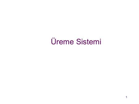 Üreme Sistemi.