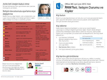 © 2012 Microsoft Corporation. Tüm hakları saklıdır. Kişi ekleme Kişiler listeniz iletişiminizi basitleştirir ve sizin için en önemli kişilerin uygunluğunu.