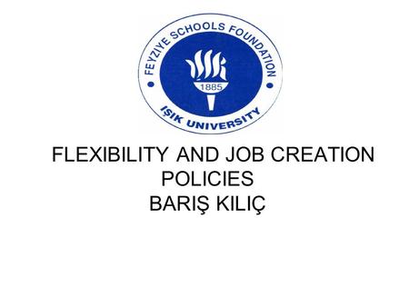 FLEXIBILITY AND JOB CREATION POLICIES BARIŞ KILIÇ.