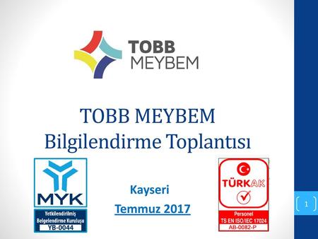 TOBB MEYBEM Bilgilendirme Toplantısı