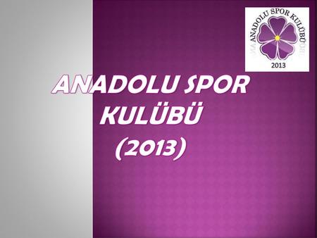 ANADOLU SPOR KULÜBÜ (2013).