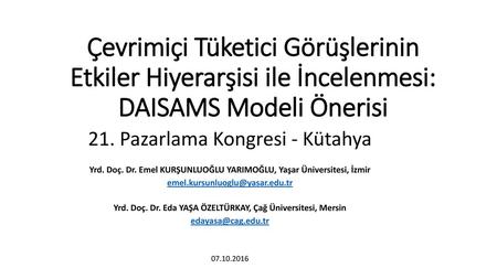 21. Pazarlama Kongresi - Kütahya