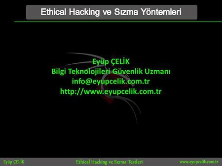 Ethical Hacking ve Sızma Yöntemleri