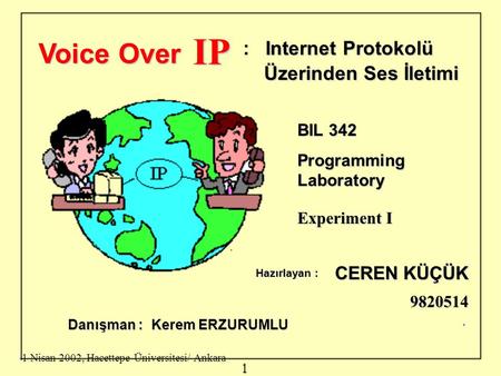 IP Voice Over : Internet Protokolü Üzerinden Ses İletimi CEREN KÜÇÜK