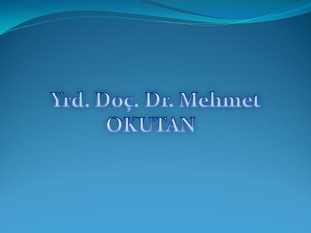 Yrd. Doç. Dr. Mehmet OKUTAN