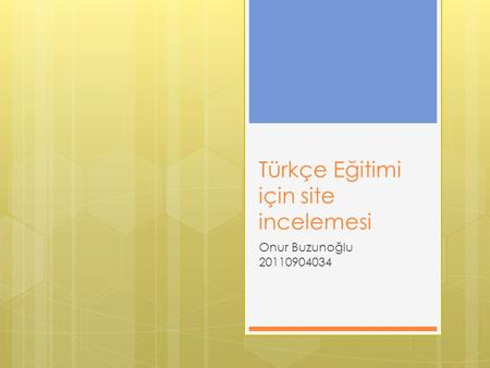Türkçe Eğitimi için site incelemesi